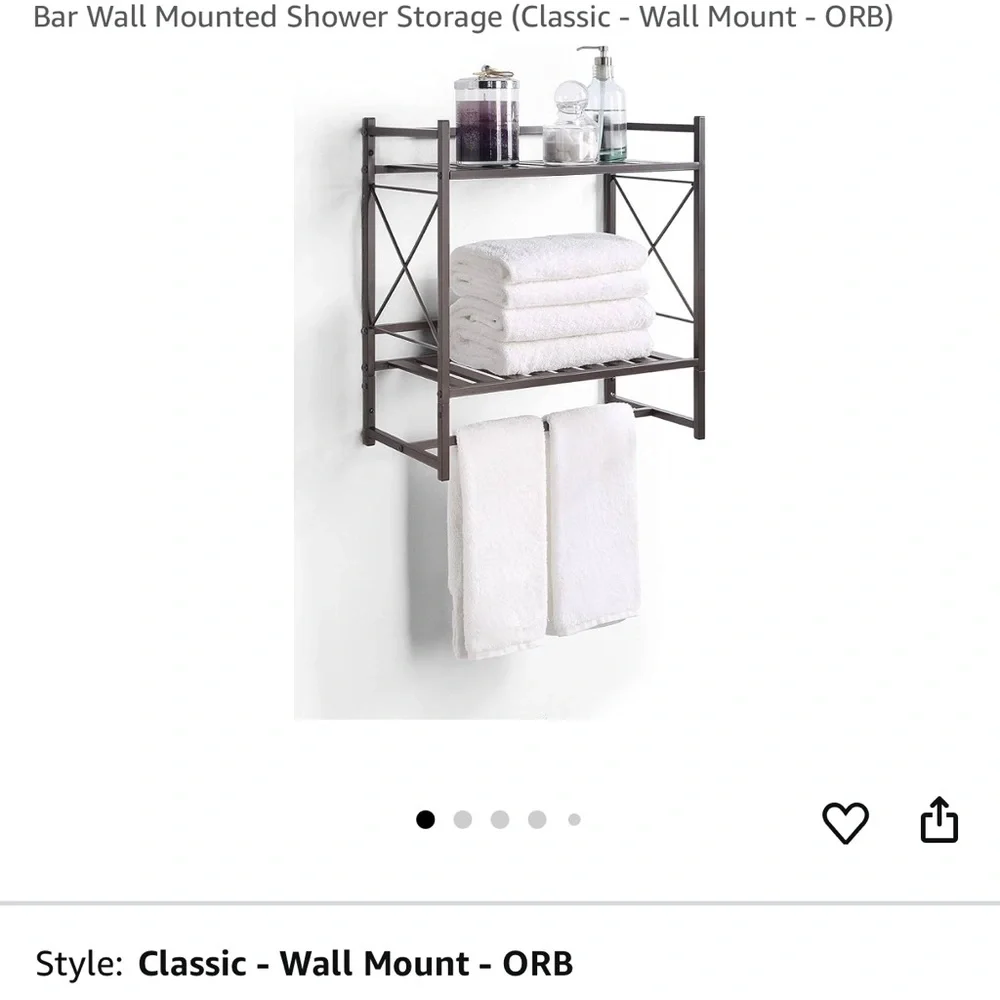 Classic Wall Mounted Shower Storage - Oil Rubbed Bronze
